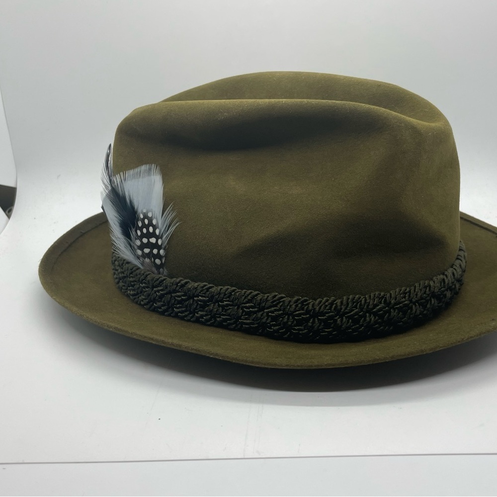 Vintage 1960s Royal STETSON Fedora ~ size 7 ~ Trilby ~ Overwelt Edge' - Picture 12 of 15